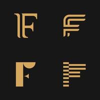 buchstabe f logo vektorvorlagenelemente vektor