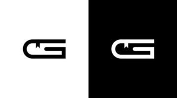 Buch Dokument Vektor Logo Monogramm g Anfangsbuchstabe Schwarz-Weiß-Icon-Design-Vorlagen