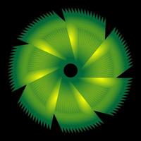 grüne Spirograph Kreisverzierung vektor