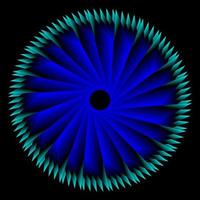 blaue Spirograph Kreisverzierung vektor