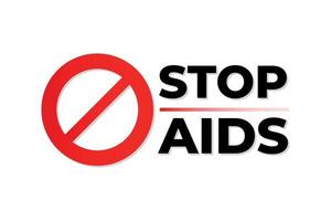 Stop-Aids-Vektor zur Veranschaulichung vektor
