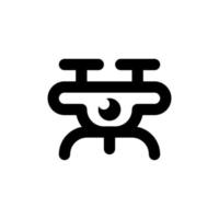 Drohne Luftbildkamera Symbol Grafikdesign Logo Illustration vektor