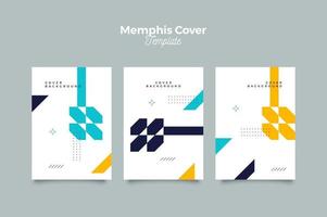 einzigartiges Memphis Cover Design vektor