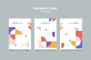 minimalistische Memphis Cover Poster Vorlage vektor