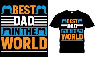 bester vater der welt. Vatertags-T-Shirt-Design vektor