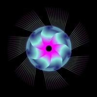 abstrakter Kreis des Spirographen in blau-rosa Farbe vektor