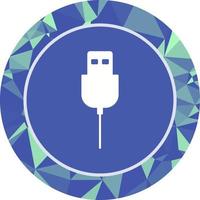 einzigartiges USB-Kabel-Vektorsymbol vektor