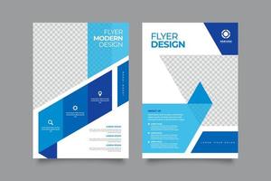 modern blå företagsreklam med abstrakt design vektor