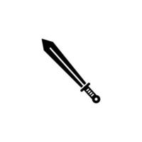 Schwert einfache flache Symbolvektorillustration vektor