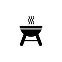 grill enkel platt ikon vektor illustration