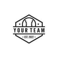 baseball team emblem logotyp design vektor illustration