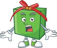 grön gåva låda vektor