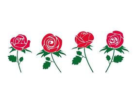 Rose Icon Design Set vektor