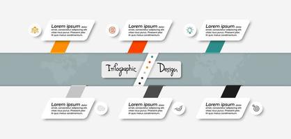 organisations- och designdiagram används för att beskriva planering och beskriva funktioner. infografisk. vektor