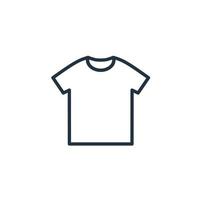 T-Shirt Liniensymbol isoliert auf weißem Hintergrund. Es kann für Themen wie Kleidung und Stil verwendet werden. vektor