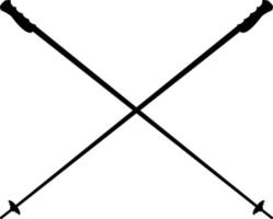 Skistöcke-Symbol auf weißem Hintergrund. Logo mit Skistöcken. flacher Stil. vektor