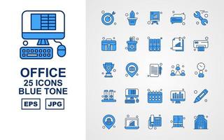 25 Premium Office II Blauton Icon Pack vektor