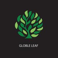 naturlig global blad logotyper vektor
