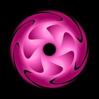 fraktaler abstrakter Kreis in rosa Farbe vektor