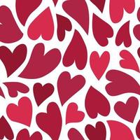 Nahtloses Muster mit magentafarbenen Herzen im flachen Stil. Valentinstag-Konzept. Vektor-Illustration vektor