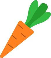 Karotte, Vektor. Orange Karotte mit grünen Spitzen. vektor