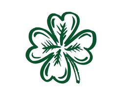 st. Patricks dag. retro stil emblem blad klöver. vektor