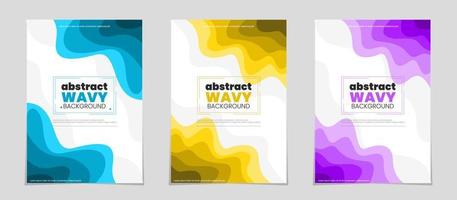 Vektor-Broschüre-Design-Vorlage. Poster-Business-Vorlage. Flyer in A4. Broschüre in A4. minimalistische wellenförmige plakate. designvorlage für flyer, broschüre, broschüre. vektor
