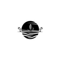 surflogo und embleme für surfclub. Vektorillustration für Logo- und T-Shirt-Design vektor