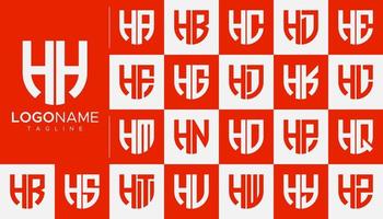 satz von buchstabe h logo design branding. moderne h-brief-logo-vorlage. vektor