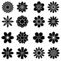 blommor ikon vektor set. trädgård illustration tecken samling. flora symbol eller logotyp.