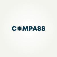 modern minimalistisk o första brev för kompass ikon logotyp mall vektor illustration design