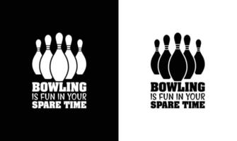 bowling Citat t skjorta design, typografi vektor