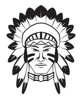 svart och vit vektor illustration av apache