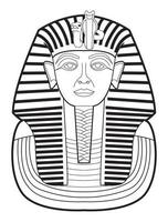 svart och vit vektor illustration av farao