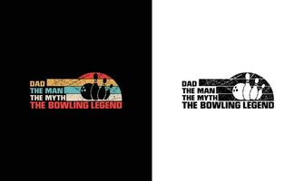 Bowling-Zitat-T-Shirt-Design, Typografie vektor