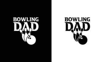 Bowling-Zitat-T-Shirt-Design, Typografie vektor