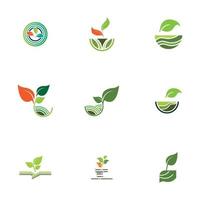grön växt bruka vektor logotyp begrepp