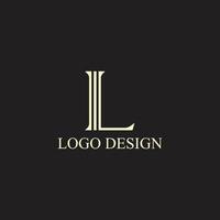 lyx brev l logotyp för företag vektor