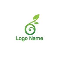 vektor eco grön växt logotyp design begrepp