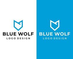 einfaches geometrisches Tierwolf-Logo-Design. vektor