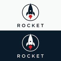kreatives und modernes Raketendesign-Logo, Starship-Startvorlage. vektor