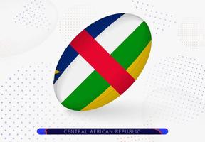 rugby boll med de flagga av central afrikansk republik på Det. Utrustning för rugby team av central afrikansk republik. vektor