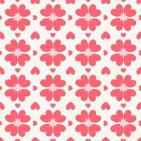 Vektor Hintergrund nahtloses Muster aus rosa Herzmuster, Idee für das Druckkonzept.