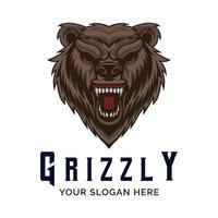 Björn logotyp. grizzly Björn logotyp design vektor mall