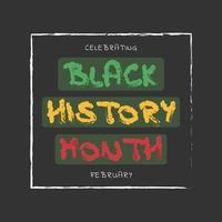 vektor illustration av fira svart historia månad i februari