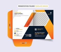 Präsentationsordner-Vorlagendesign, Ordnerdesign, Buchumschlag für Katalog, Broschüren vektor