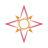 Kompass-Logo-Icon-Design vektor
