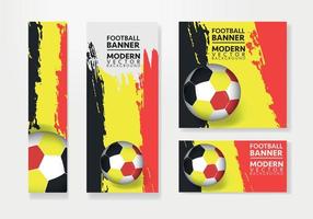 belgien fotboll team med flagga bakgrund vektor design. fotboll mästerskap begrepp med fotboll boll illustration mall. fotboll baner design.