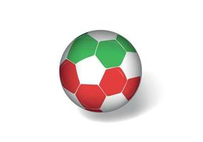kostenloser vektor bulgarien flagge fußball ball. Vektor rot, grün und weiß Fußball Design kostenlos.