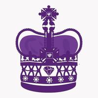 King Rown-Logo-Vektorillustration. Königskrone Silhouette isoliert auf weißem Hintergrund vektor